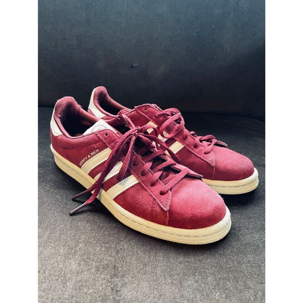 adidas Campus 80s Sporty & Rich Merlot Cream HQ6074 Mens 9 US 42 2/3 EUR Minty